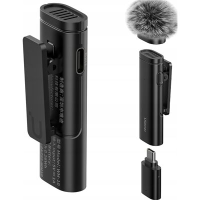 Inny producent Bezprzewodowy Mikrofon Krawatowy Klips ULANZI WM-10 T do Smartfona USB-C / Ulanzi Inny producent Bezprzewodowy Mikrofon Krawatowy Klips ULANZI WM-10 T do Smartfona USB-C / Ulanzi