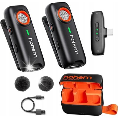 Inny producent Mikrofon Bezprzewodowy Etui Ładujące 2tx 1rx Hohem Mic-01 Iphone Lightning Inny producent Mikrofon Bezprzewodowy Etui Ładujące 2tx 1rx Hohem Mic-01 Iphone Lightning