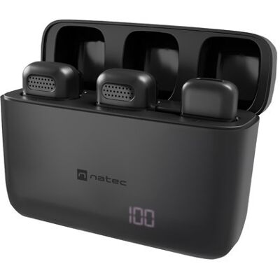 Inny producent Mikrofon Natec Hopper krawatowy bezprzewodowy USB-C 2 szt Inny producent Mikrofon Natec Hopper krawatowy bezprzewodowy USB-C 2 szt