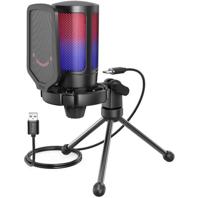 Mikrofon Pojemnościowy Studyjny Fifine A6v Ampligame Usb Rgb Mikrofon Pojemnościowy Studyjny Fifine A6v Ampligame Usb Rgb
