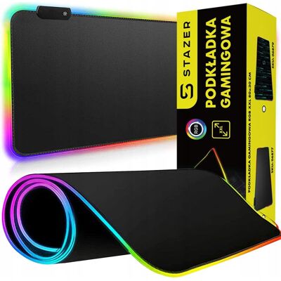StAZER DUŻA GAMINGOWA PODKŁADKA POD MYSZ MYSZKĘ NA BIURKO DO KOMPUTERA PC XXL RGB StAZER DUŻA GAMINGOWA PODKŁADKA POD MYSZ MYSZKĘ NA BIURKO DO KOMPUTERA PC XXL RGB