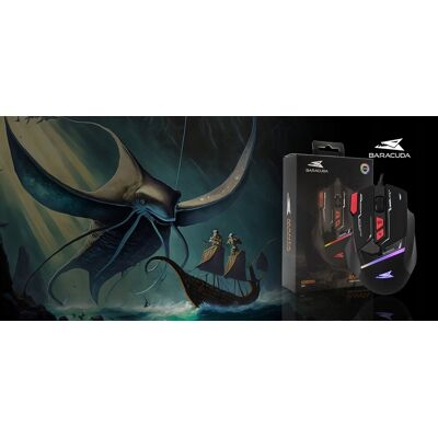 Inny producent Mysz gamingowa Barracuda MANTA BLACK RGB 12.800 dpi Inny producent Mysz gamingowa Barracuda MANTA BLACK RGB 12.800 dpi