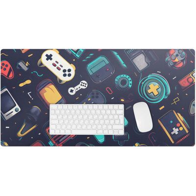 Tulup Podkładka na biurko z nadrukiem – Winylowa wodoodporna designerska - Retro gry wzory 90x45 cm Tulup Podkładka na biurko z nadrukiem – Winylowa wodoodporna designerska - Retro gry wzory 90x45 cm