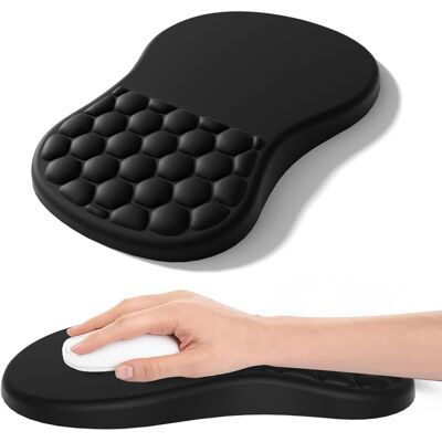 Zamiennik/inny Ergonomiczna Podkładka Pod Mysz Z Podpórką Na Nadgarstek 300x200 Mm Czarna Zamiennik/inny Ergonomiczna Podkładka Pod Mysz Z Podpórką Na Nadgarstek 300x200 Mm Czarna