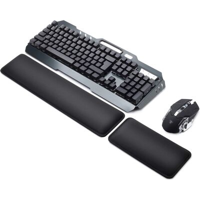 Zamiennik/inny Ergonomiczna Podkładka Pod Nadgarstek Do Myszy 2 Szt. Gumowa Czarna Zamiennik/inny Ergonomiczna Podkładka Pod Nadgarstek Do Myszy 2 Szt. Gumowa Czarna