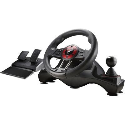 Kierownica do gier FlashFire PC/xbox/PS/nintendo 270° w zestawie z pedałami i skrzynią biegów Kierownica do gier FlashFire PC/xbox/PS/nintendo 270° w zestawie z pedałami i skrzynią biegów
