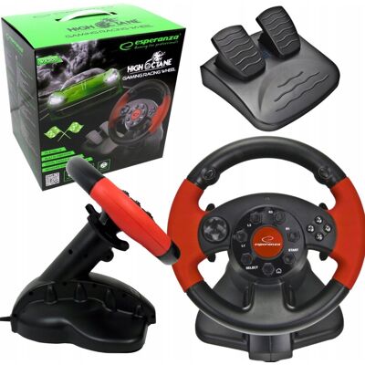 Esperanza KIEROWNICA DO GIER Z PEDAŁAMI PC PS2 PS3 WIBRACJE Esperanza KIEROWNICA DO GIER Z PEDAŁAMI PC PS2 PS3 WIBRACJE
