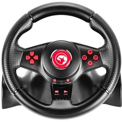 Kierownica Marvo GT-903, kierownica z pedałami i dźwignią zmiany biegów, 16przycisk, USB, czarny Kierownica Marvo GT-903, kierownica z pedałami i dźwignią zmiany biegów, 16przycisk, USB, czarny