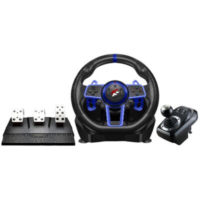 Kierownica wyścigowa F111 FLASHFIRE - 900° PC/PS5/Switch z wibracjami 3 pedały 6 biegów Kierownica wyścigowa F111 FLASHFIRE - 900° PC/PS5/Switch z wibracjami 3 pedały 6 biegów