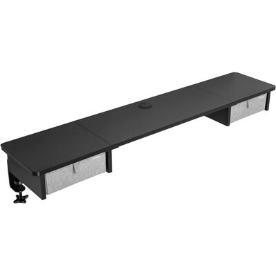 Duronic DD2 BK Nadstawka z szufladami na biurko kolor: czarny 120 x 25 x 11,5 cm uniwersalna i stabilna montaż bez wiercenia organizer do biur.. Duronic DD2 BK Nadstawka z szufladami na biurko kolor: czarny 120 x 25 x 11,5 cm uniwersalna i stabilna montaż bez wiercenia organizer do biur..