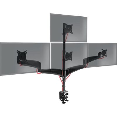 Duronic DM453VX1 Uchwyt czterech monitorów 4 TV VESA 75 lub VESA 100 wieszak ramię maks 8 kg na 4 monitory 10 lat gwarancji stojak regulacja monitor.. Duronic DM453VX1 Uchwyt czterech monitorów 4 TV VESA 75 lub VESA 100 wieszak ramię maks 8 kg na 4 monitory 10 lat gwarancji stojak regulacja monitor..