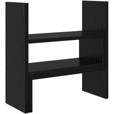vidaXL Podstawka na biurko pod monitor Czarny Dąb 40 x 17 x 41 cm vidaXL Podstawka na biurko pod monitor Czarny Dąb 40 x 17 x 41 cm