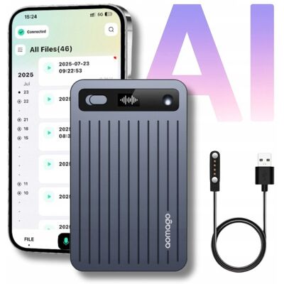 Inny producent CYFROWY DYKTAFON AI Z TRANSKRYPCJĄ 400MIN FREE I PODSUMOWANIEM 64GB CHATGPT Inny producent CYFROWY DYKTAFON AI Z TRANSKRYPCJĄ 400MIN FREE I PODSUMOWANIEM 64GB CHATGPT