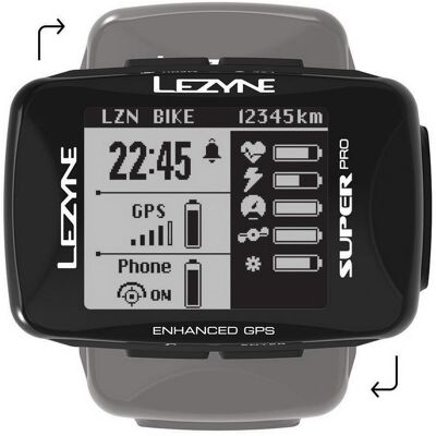 Lezyne, Licznik rowerowy, Super Pro GPS, czarny Lezyne, Licznik rowerowy, Super Pro GPS, czarny