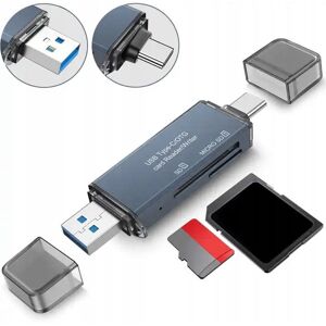 Zenwire Czytnik Kart Pamięci Sd Usb 3.0 Usb-C Adapter 4W1 Sd + Micro Sd Tf 5 Gb/S Do 2Tb