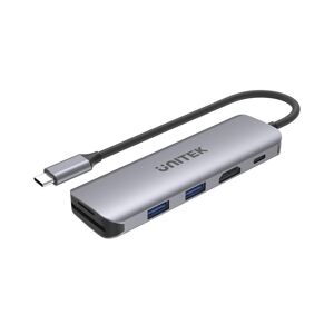 Unitek HUB USB TYP-C 2 x USB 3.1 PD 100W SD microSD HDMI (H1107D)