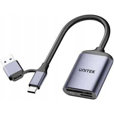 Inny producent Czytnik kart pamięci 2w1 Unitek R1018E01 USB typ A/Typ C - SD Micro SD 15cm Inny producent Czytnik kart pamięci 2w1 Unitek R1018E01 USB typ A/Typ C - SD Micro SD 15cm