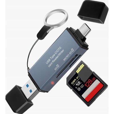 Inny producent Czytnik Kart Sd Usb 3.0 Typ C 2w1 Szybki Aluminiowy Kompaktowy Inny producent Czytnik Kart Sd Usb 3.0 Typ C 2w1 Szybki Aluminiowy Kompaktowy