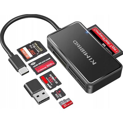 Inny producent Czytnik Kart Usb-C 6-W-1 Kompaktowy Przenośny Adapter Pamięci Szybki Inny producent Czytnik Kart Usb-C 6-W-1 Kompaktowy Przenośny Adapter Pamięci Szybki