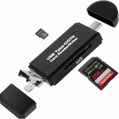 Inny producent Czytnik Kart Usb-C Sd Micro Sd Zewnętrzny Pamięci 3w1 Kompaktowy Szybki Inny producent Czytnik Kart Usb-C Sd Micro Sd Zewnętrzny Pamięci 3w1 Kompaktowy Szybki