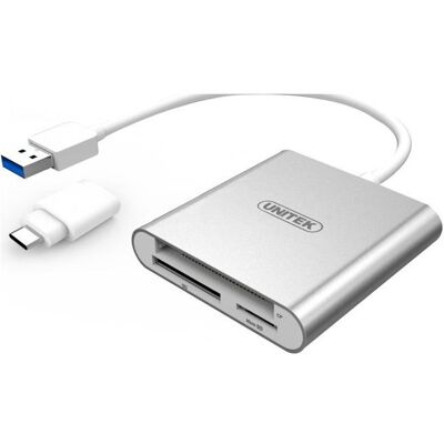 Inny producent Unitek Y-9313D Czytnik Kart All-in-One USB 3.0/USB-C Srebrny Inny producent Unitek Y-9313D Czytnik Kart All-in-One USB 3.0/USB-C Srebrny