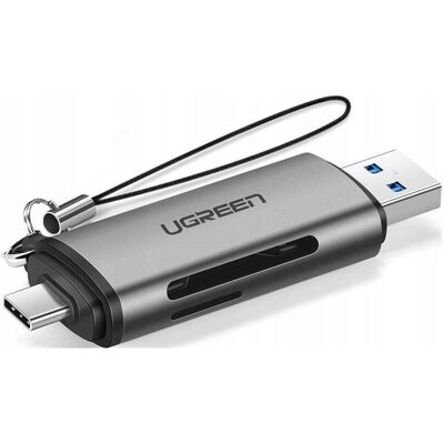 Inny producent Uniwersalny Czytnik Kart Sd Micro Sd Na Usb 3.0 I Usb-C 3.0 Szary Inny producent Uniwersalny Czytnik Kart Sd Micro Sd Na Usb 3.0 I Usb-C 3.0 Szary
