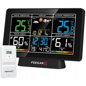 Stacja pogodowa pogody bezprzewodowa Feegar Forecaster LCD 7,5' Barometr Termometr Stacja pogodowa pogody bezprzewodowa Feegar Forecaster LCD 7,5' Barometr Termometr