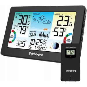 STACJA POGODOWA WEBBER WS303 POGODYNKA CZUJNIK BAROMETR DCF FAZY KSIĘŻYCA STACJA POGODOWA WEBBER WS303 POGODYNKA CZUJNIK BAROMETR DCF FAZY KSIĘŻYCA