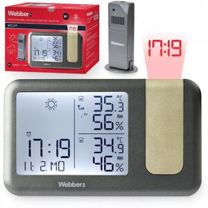 STACJA POGODOWA Z DCF METEO WEBBER WS207 POGODYNKA PROJEKTOR LASEROWY STACJA POGODOWA Z DCF METEO WEBBER WS207 POGODYNKA PROJEKTOR LASEROWY