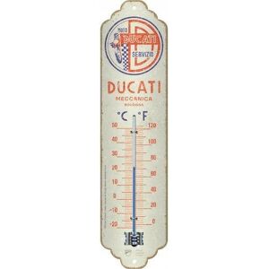 ART Termometr DUCATI motocykl 28cm metalowy wewnętrzny zewnętrzny ART Termometr DUCATI motocykl 28cm metalowy wewnętrzny zewnętrzny