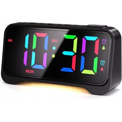 Inny producent BUDZIK CYFROWY RGB 2 ALARMY TRYB WEEKEND PODŚWIETLENIE USB Inny producent BUDZIK CYFROWY RGB 2 ALARMY TRYB WEEKEND PODŚWIETLENIE USB
