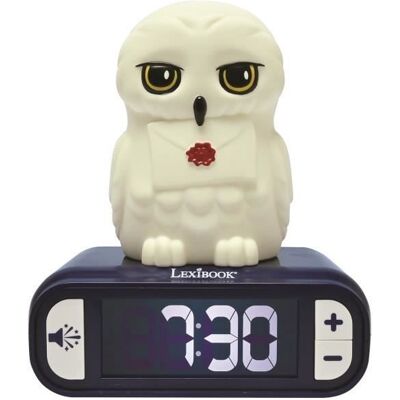 Cyfrowy budzik Hedwige Lexibook - Jasny 3D design i dźwięk dla dzieci Cyfrowy budzik Hedwige Lexibook - Jasny 3D design i dźwięk dla dzieci