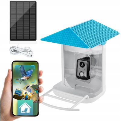Spacetronik Elegancki Karmnik dla ptaków z kamerą WiFi Aplikacja Nauka przez obserwację Spacetronik Elegancki Karmnik dla ptaków z kamerą WiFi Aplikacja Nauka przez obserwację