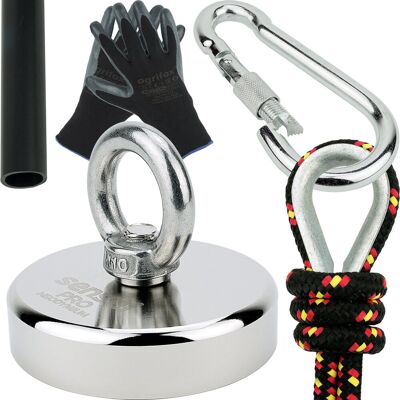 Magnes Neodymowy 250 Kg Sensei N52 + Lina 25 M Magnes Neodymowy 250 Kg Sensei N52 + Lina 25 M