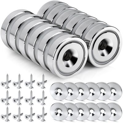 Sensei Magnes Neodymowy Pierścieniowy 16x5mm + Podkładka, Otwór Pod Wkręt, 12 Szt. Sensei Magnes Neodymowy Pierścieniowy 16x5mm + Podkładka, Otwór Pod Wkręt, 12 Szt.