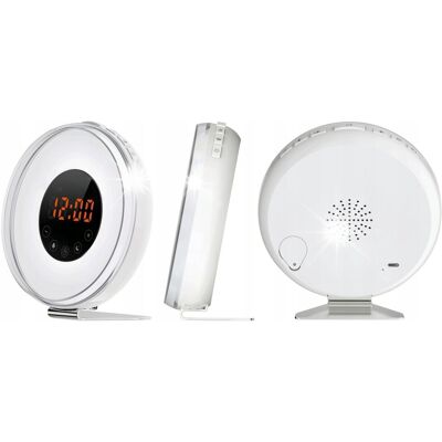 Adler Radiobudzik świetlny LED SYMULACJA ŚWITU alarm dźwięki natury RADIO Lampka Adler Radiobudzik świetlny LED SYMULACJA ŚWITU alarm dźwięki natury RADIO Lampka