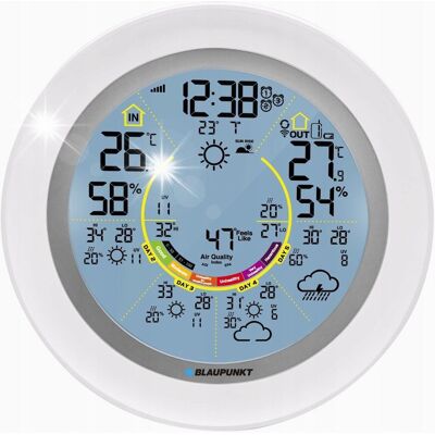 Stacja pogodowa BLAUPUNKT WS-60WH APP WiFi TUYA Smart Alarm PM2.5 WS60WH Stacja pogodowa BLAUPUNKT WS-60WH APP WiFi TUYA Smart Alarm PM2.5 WS60WH