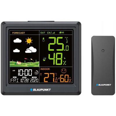 Blaupunkt WS25BK Czarna stacja pogodowa - Stacja pogodowa Blaupunkt WS25BK Czarna stacja pogodowa - Stacja pogodowa
