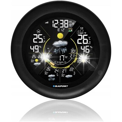 Stacja pogodowa BLAUPUNKT WS65BK APP WiFi TUYA Smart Alarm PM2.5 BUDZIK Stacja pogodowa BLAUPUNKT WS65BK APP WiFi TUYA Smart Alarm PM2.5 BUDZIK