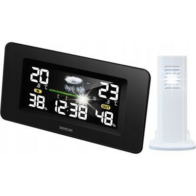 Sencor Stacja pogodowa kolor LCD ZEGAR prognoza pogody czujnk CIŚNIENIE WILGOTNOŚĆ Sencor Stacja pogodowa kolor LCD ZEGAR prognoza pogody czujnk CIŚNIENIE WILGOTNOŚĆ