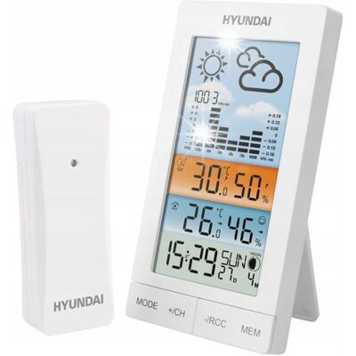 STACJA POGODOWA POGODY METEO BEZPRZEWODOWA CZUJKA ZEGAR DCF 77 HYUNDAI 2050 STACJA POGODOWA POGODY METEO BEZPRZEWODOWA CZUJKA ZEGAR DCF 77 HYUNDAI 2050
