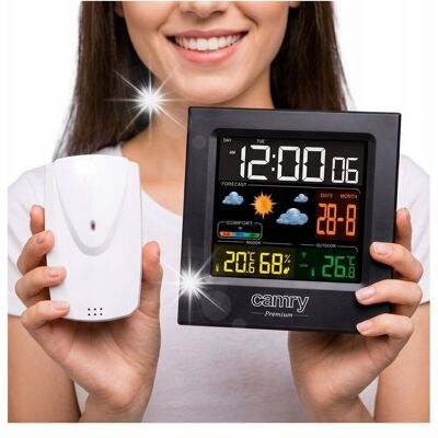 Inny producent STACJA POGODOWA POGODY TERMOMETR HIGROMETR METEO ZEGAR BUDZIK BEZPRZEWODOWA Inny producent STACJA POGODOWA POGODY TERMOMETR HIGROMETR METEO ZEGAR BUDZIK BEZPRZEWODOWA