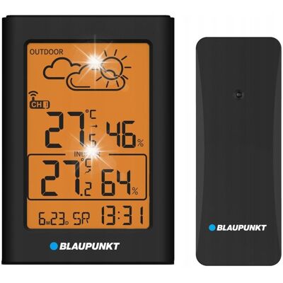 Stacja pogodowa - temperatura / wilgotność / zegar / alarm Blaupunkt WS15BK Stacja pogodowa - temperatura / wilgotność / zegar / alarm Blaupunkt WS15BK