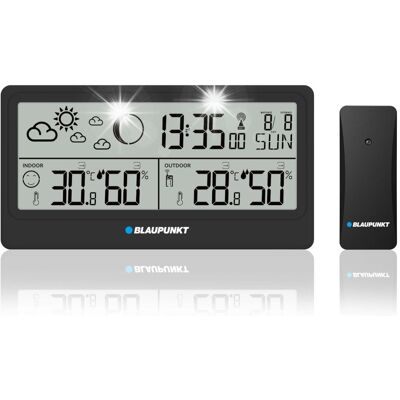 Stacja pogodowa Temperatura Wilgotność Zegarek Data - Blaupunkt WS20BK Stacja pogodowa Temperatura Wilgotność Zegarek Data - Blaupunkt WS20BK