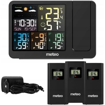 Stacja Pogodowa Z Dcf Meteo Sp300 Pogodynka Projektor Laserowy 3 Czujniki Stacja Pogodowa Z Dcf Meteo Sp300 Pogodynka Projektor Laserowy 3 Czujniki