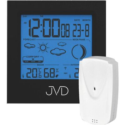 Stacja pogodowa JVD RB672.1 - Radio kontrole, Temp. wewnętrzna i zewnętrzna Stacja pogodowa JVD RB672.1 - Radio kontrole, Temp. wewnętrzna i zewnętrzna