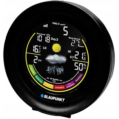 Stacja Pogody Meteo TUYA Wi-Fi LCD Kolorowy Czujnik Blaupunkt WS35BK APP Stacja Pogody Meteo TUYA Wi-Fi LCD Kolorowy Czujnik Blaupunkt WS35BK APP