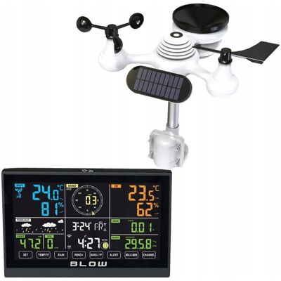 Blow STACJA POGODY POGODOWA WiFi METEO TERMOMETR HIGROMETR ZEGAR ALARM + CZUJNIK Blow STACJA POGODY POGODOWA WiFi METEO TERMOMETR HIGROMETR ZEGAR ALARM + CZUJNIK