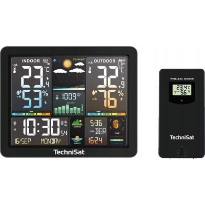 Stacja Pogody Termometr Wilgotność Temperatura Czujnik Zewnętrzny Technisat Stacja Pogody Termometr Wilgotność Temperatura Czujnik Zewnętrzny Technisat
