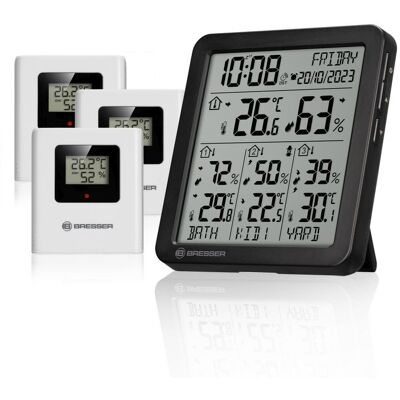 Bresser Stacja pomiaru temperatury i wilgotności QUADRO INDIVIDUO CZARNA Bresser Stacja pomiaru temperatury i wilgotności QUADRO INDIVIDUO CZARNA